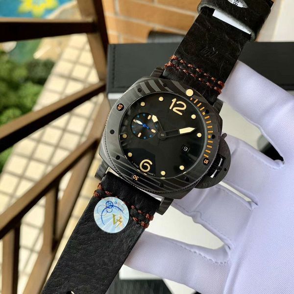 

men watches pam 316l stainess steel 47mm leather strap automatic movement for man automatic wristwatches special edition wristwatches1, Slivery;brown