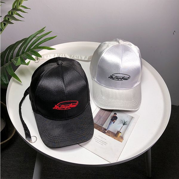 

hat women new retro long cap embroidered letters satin baseball caps hat female spring and summer outdoor visor men snapback, Blue;gray