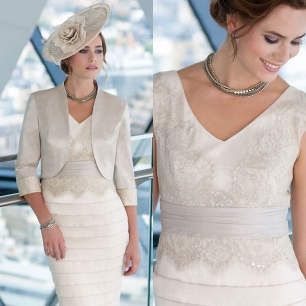 

modern sheath ispirato mother of the bride dress v neck sleeveless applique sequins two pieces wedding guest dresss knee length evening gown, Black;red