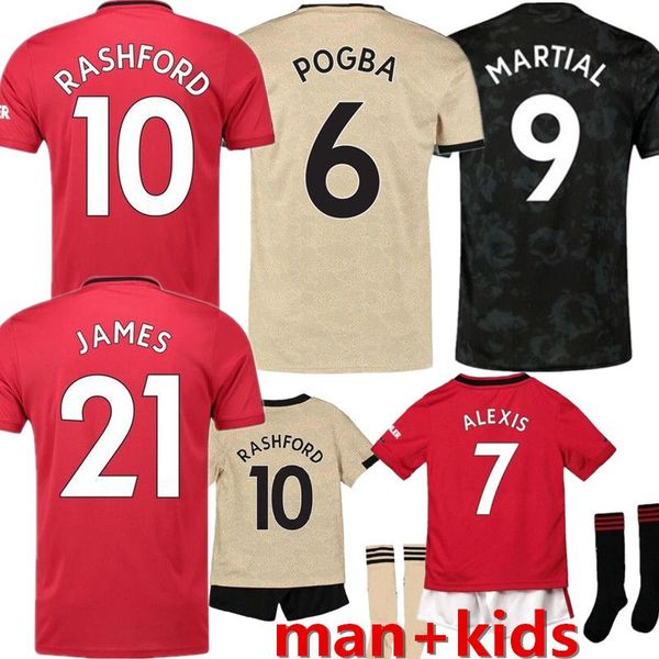 

Thailand manche ter pogba occer jer ey 2019 2020 lingard lukaku ra hford football hirt united utd 19 20 uniform man kid kit jer ey
