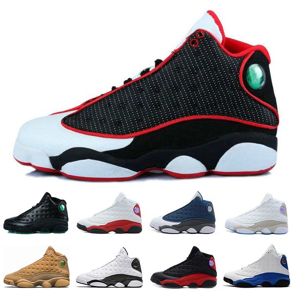 

13 13s melo class of 2002 men basketball shoes hologram barons grey toe bred wheat black cat love respect men sport sneakers trainers