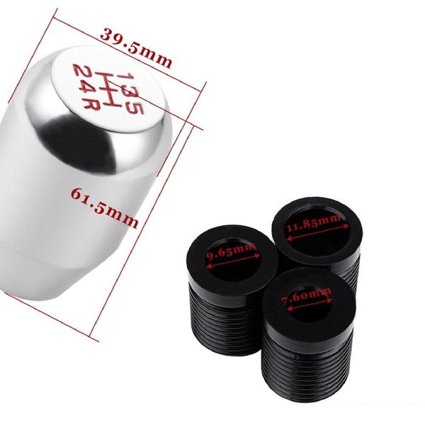 

universal car 5 speed aluminum shift knob manual gear stick shifter chrome lever