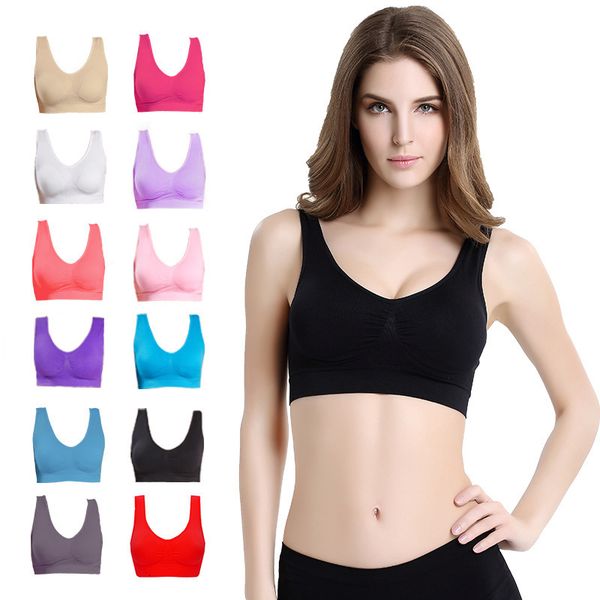 

girl seamless motion bras for women bra with pads push up bra plus size underwear wireless comfortable active bralette, Red;black