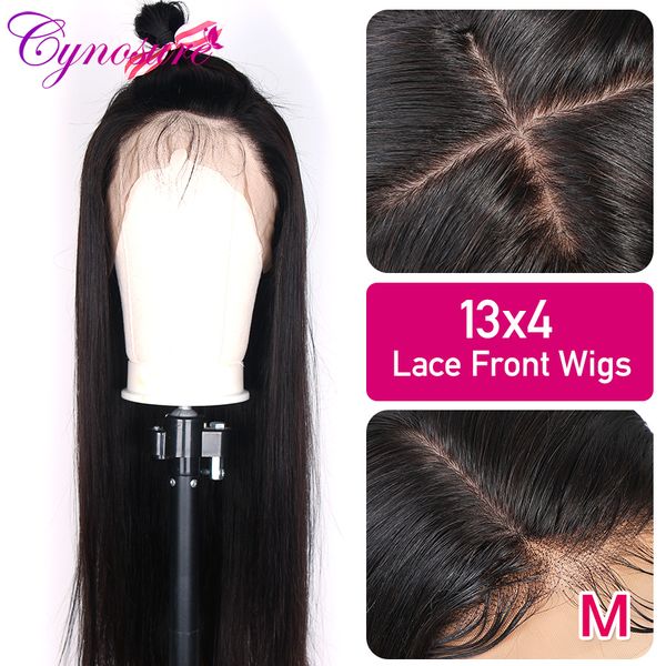 

cynosure 150% density human hair lace front wigs 360 lace frontal wig 13x4/13x6 malaysian straight front remy hair wigs, Black;brown