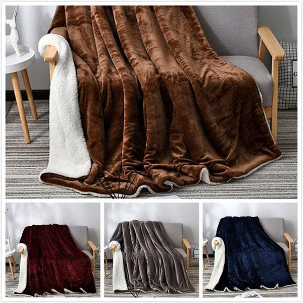 

thicken reversible super soft bed blanket plush blanket throw winter christmas gift l wedding warm faux fur