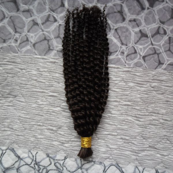 4B4C Moğol Afro Kinky Kıvırcık toplu 100g İnsan Toplu Saç İçin Örgü İnsan Örgü Saç Dökme 30 inç Saç Dokuma Paketler