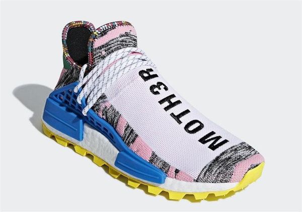 

2018 new pharrell williams x originals nmd hu trial solar pack moth3r m1l3l3 human race men women running shoes authentic sneakers with box