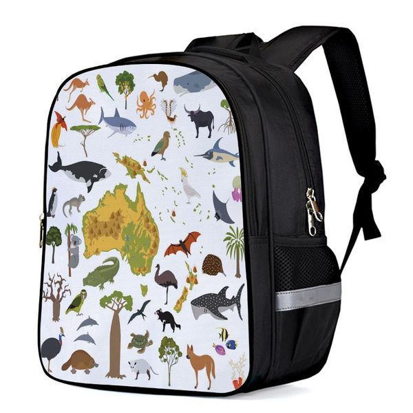 

australian plant animal birds marine animal backpack kids school bags men women travel backpacks for teenage girls boys
