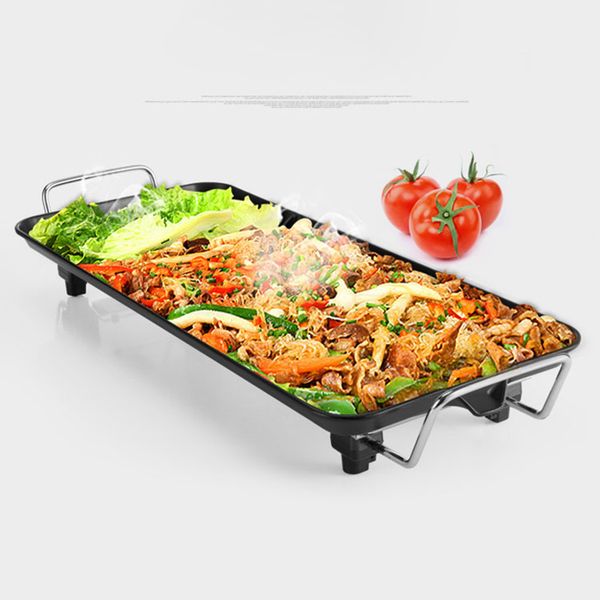 

korean household electric ovens smokeless nonstick barbecue machine electric late teppanyaki grilled meat pan 1700w eu
