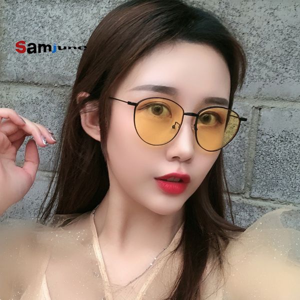 

samjune cute retro oval sunglasses women famous small vintage retro sun glasses female eyewear oculos, White;black