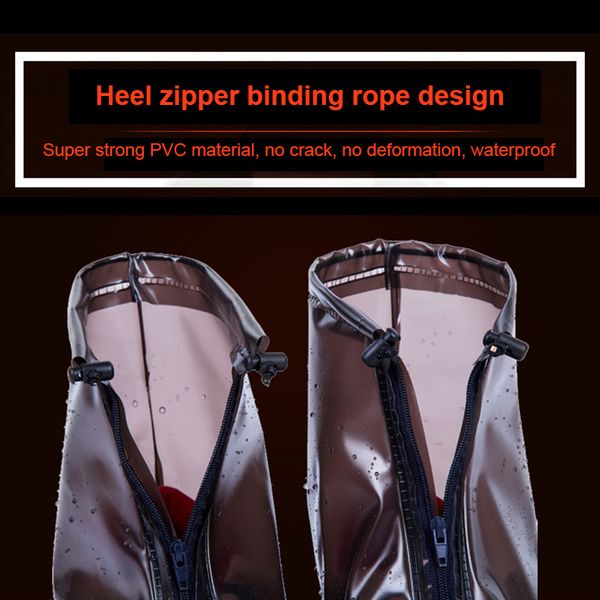 

1 pair waterproof shoes cover lightweight anti-slip resuable wear-resistance overshoes bvn66, White;pink