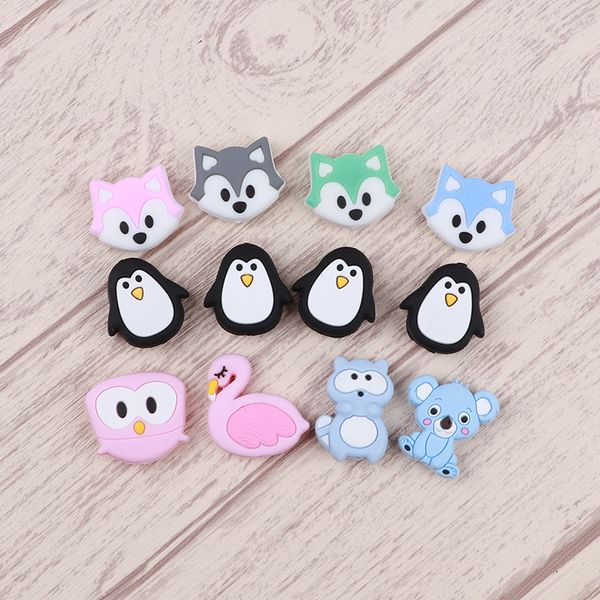 

tyry.hu 3pc/lot pearl silicone teething toys baby teether pacifier clips chain beads grade silicone mini teether