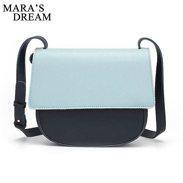 

mara's dream pu leather women handbag patchwork color messenger bag soft fashion ladies crossbody bags female bolsas handbags