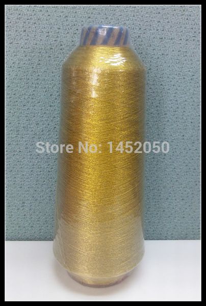 

pure gold color ms metallic embroidery thread 3500m/spool ing, Black;white