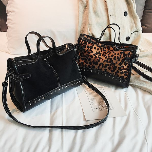 

shoulder print with fashionable one bag boston sloping and new leopard bags eupag, Red;black