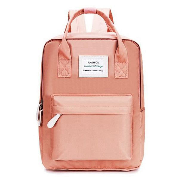 

fashion lady backpack waterproof canvas travel backpack girls bag(pink