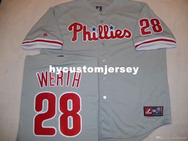 

custom majestic philadelphia #28 jason werth jersey gray new mens stitched jerseys big and tall size xs-6xl for sale, Black;blue