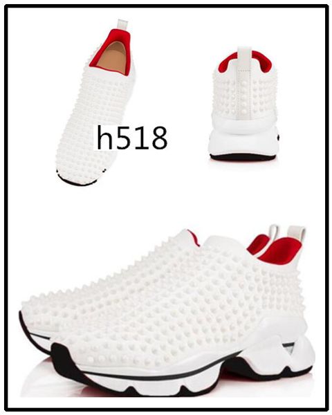 

black krystal spike sock donna flat mens red bottoms shoes womens rivet spiky sock junior spikes flat shoes 4