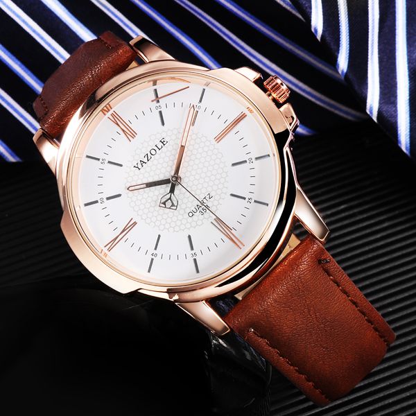 

2019 wristwatch male clock yazole quartz watch men famous wrist watch business quartz-watch relogio masculino, Slivery;brown