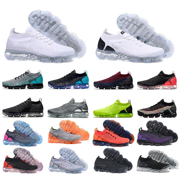

New Knit 2.0 Fly 1.0 Running Shoes Men Women BHM Red Orbit Metallic Gold Triple Black Green Shoes Sneakers Trainers Size 36-45