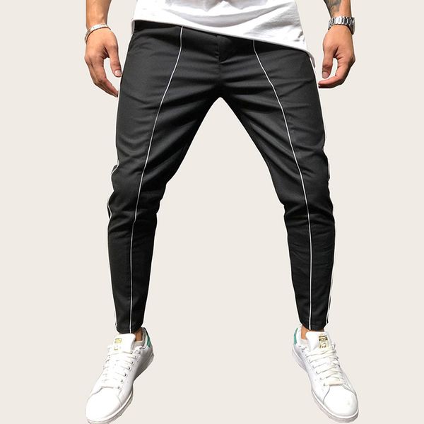 

2019 men sweatpants male sportswear spring autumn casual trousers straight pants hip hop high street joggers sweatpants, Black
