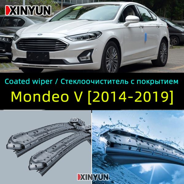 

coated wiper front wiper blades for mondeo 2015 2016 2017 2018 windshield windscreen front window for fusion 28"+28