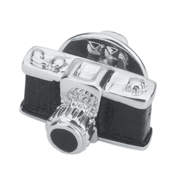 

black retro camera brooch jewelry men and women suit corsage pin collar pin, Gray