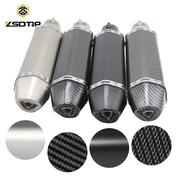 

zsdtrp universal motorcycle modified akrapovic exhaust pipe with muffler moto bike escape for yamaha