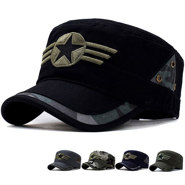 

tactical camouflage cap men casual militar army soldier camo snapback hat outdoor combat camping embroidery baseball sun hat, Blue;gray