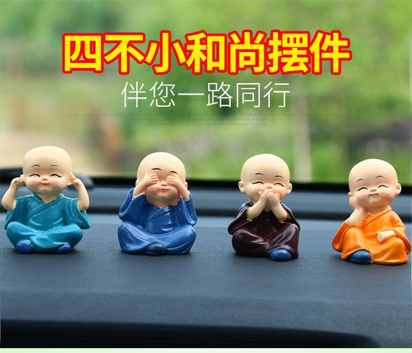 

new 4-piece car set car four not small monk small shaman doll safe peace creative decorations