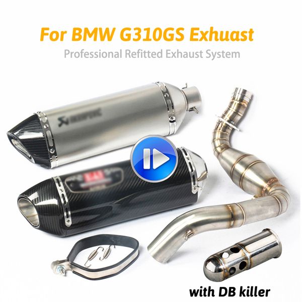 

motorcycle exhaust contact middle pipe for for g310r g310gs g 310r g 310gs