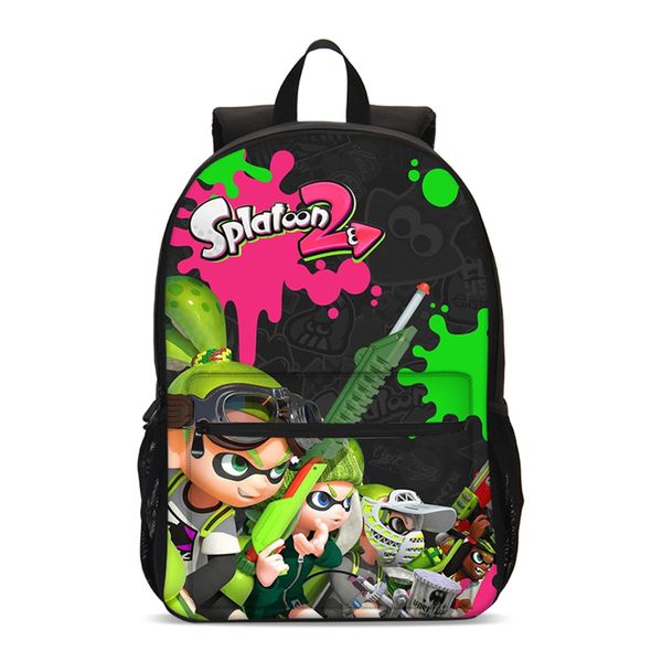 

2019 cartoon boy's mochila splatoon 2 student's school backpack durable girl's school bag satchel large daypack new