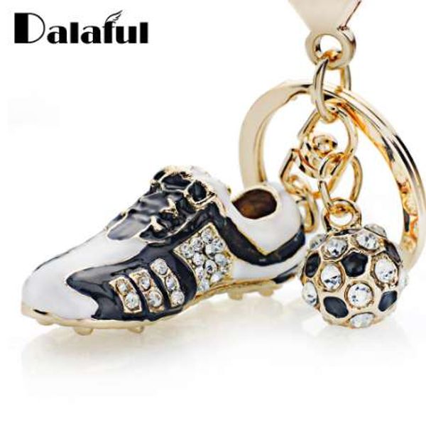 

crystal football soccer shoes rhinestone keychains for car purse bag buckle pendant keyrings key chains women gift k258, Slivery;golden