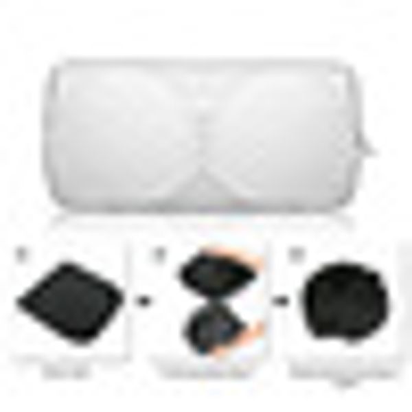 

2pcs 142*67cm foldable car accessory front rear windshield shield uv block sun shade visor 142*67cm