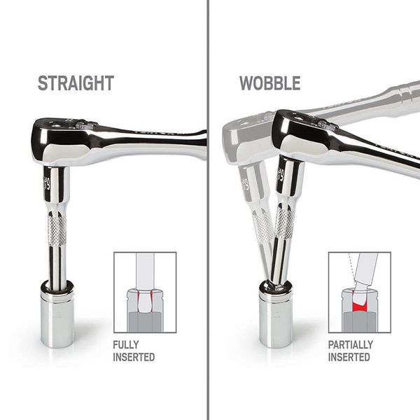 

9pcs drive car wobble socket extension bar hand tool set kit 1/4" 3/8" 1/2" l9 #2