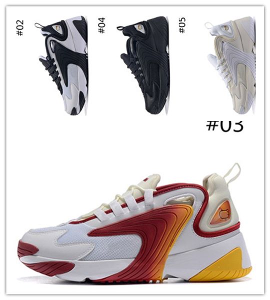 

2019 rainbow triple black creamy white zoom 2k m2k men running shoes tekno race red royal blue dark grey men's women sports sneaker