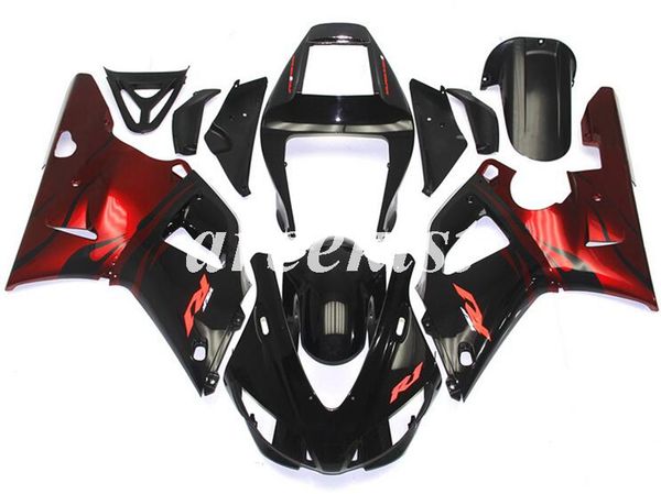 

4 gifts new abs motorcycle full fairings kit fit for yamaha yzf-r1 1998 1999 98 99 bodywork set red black