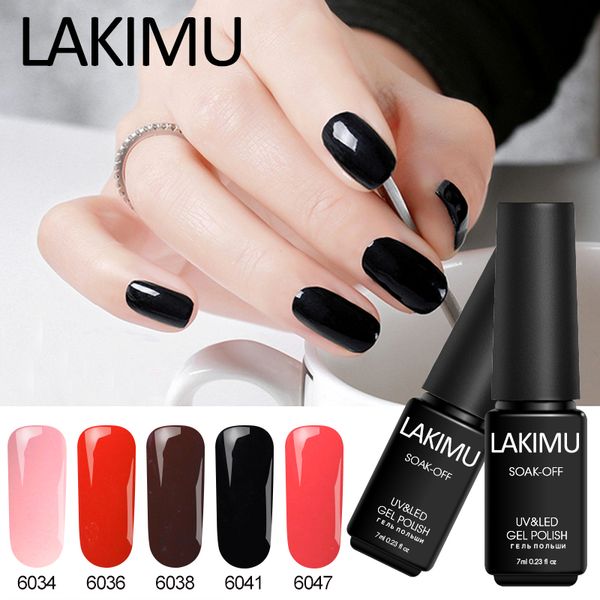 

lakimu one step 3 in 1 uv gel polish acrylic nail lasting gel varnish soak off colorful nail polish manicure art primer, Red;pink