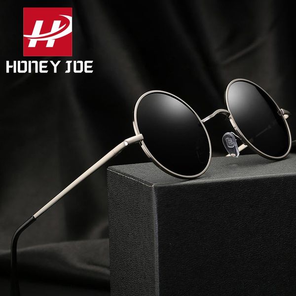 

polarized vintage retro round sunglasses men women metal frame driving sun glasses brand designer mirror black eyewear uv400 kbcbr