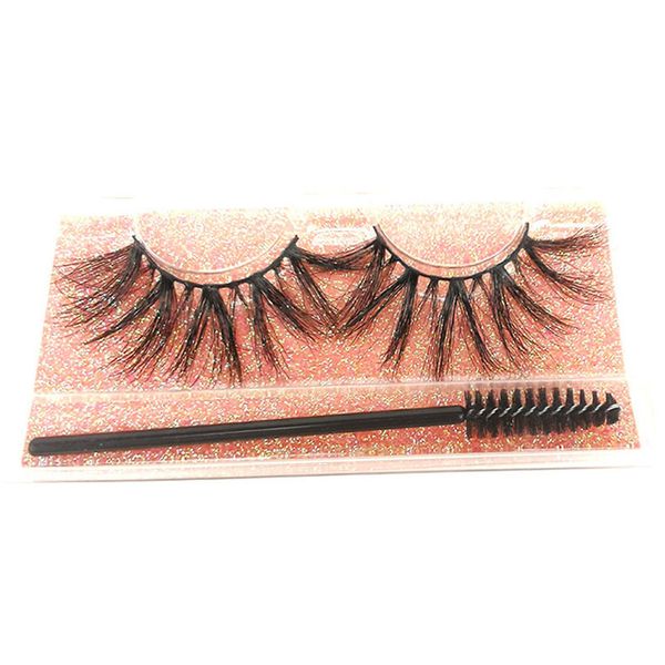 

1 pair 25mm false eyelashes eye lash dramatic long wispy fluffy mink lashes handmade eye lash makeup tools