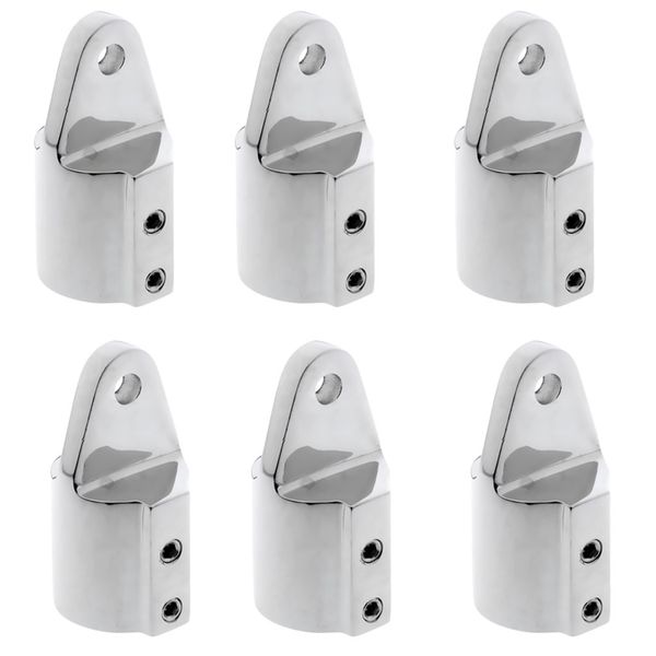 

6pcs eye end cap bimini fitting hardware 1'' 316