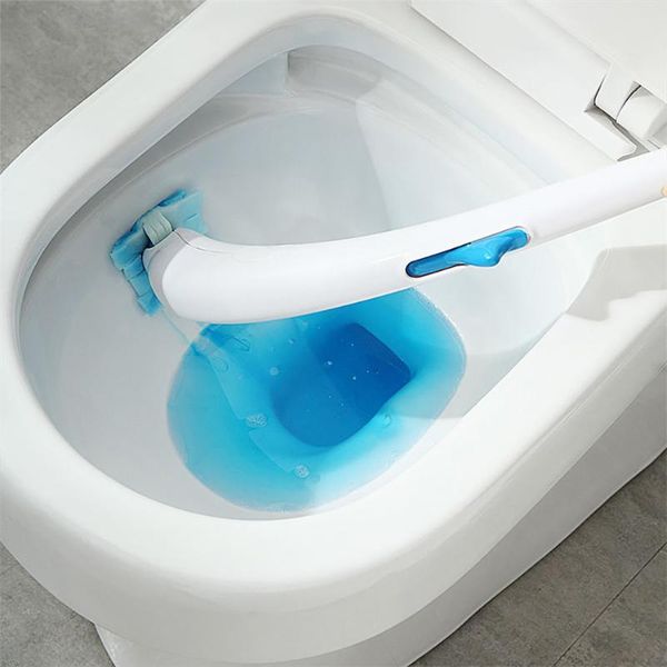 

toilet brush with detergent bathroom portable disposable stand scrubber cleaner