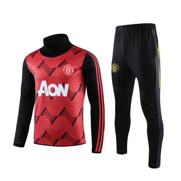 

soccer tracksuit 19 20 man utd black blue soccer survetement jopping set 2019 2020 mans long sleeve football training suit chandal, Blue;black