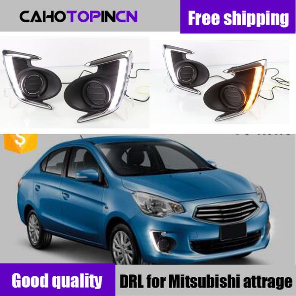 

drl for mitsubishi attrage mirage g4 2012 2013 2014 2015 2016 2017 led daytime running light fog lamp with turn signal