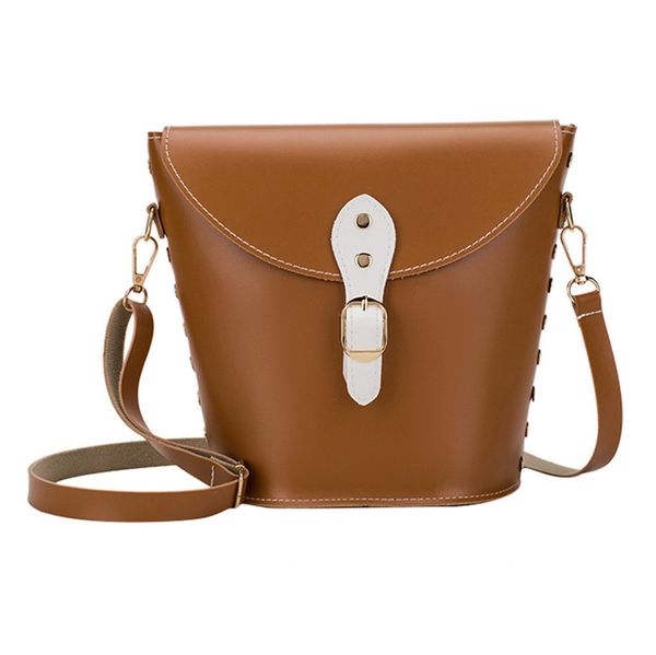 

fashion women's carved shoulder bucket bag messenger bag mobile phone belt decorative bucket slanting shoulder handbag