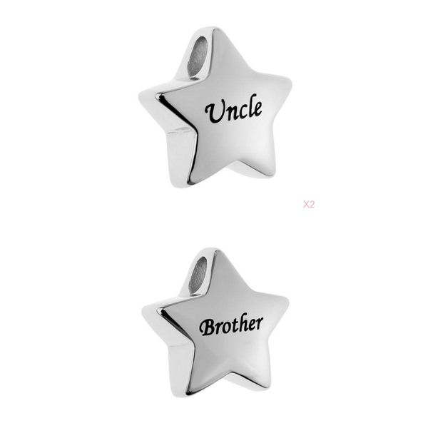 

stainless steel star memorial pendant ashes cremation jewelry, Silver