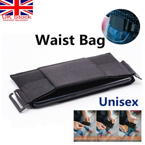 

ultrathin pouch waist bag minimalist invisible wallet mini pouch key card phone waist bag mini pouch safe for key card phone, Brown;gray