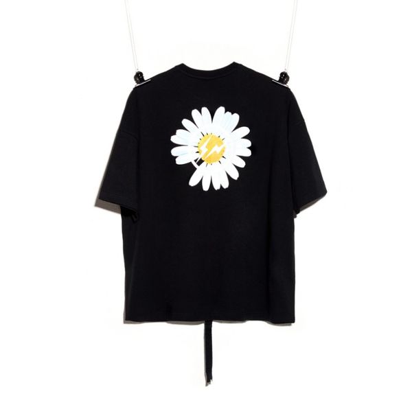 

маленькая маргаритка футболки мужские топы лето с коротким рукавом черный мужская одежда футболка хип-хоп топы, White;black