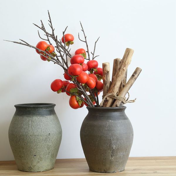 

fake flower faux plants simulation fruit persimmon dry branch artificial flower home decoration wedding holding wall