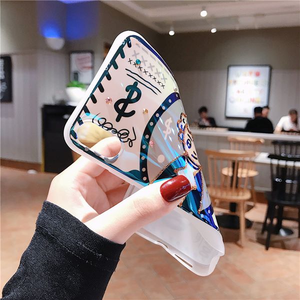 

luxury designer personality coin style blu-ray soft silicon phone case for iphone 11 pro x xr xs max 6 7 8 plus back cover